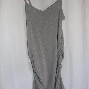 Forever 21 Plus Grey Ruched Jersey Knit Dress 3x